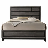 Gray Solid Wood Bed Frame - Homeroots - Flyclothing LLC