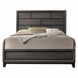 Gray Solid Wood Bed Frame - Homeroots