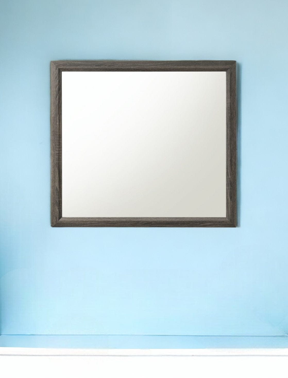 35" Rectangle Wall Mounted Accent Mirror With Frame - Homeroots - Flyclothing LLC