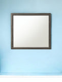 35" Rectangle Wall Mounted Accent Mirror With Frame - Homeroots
