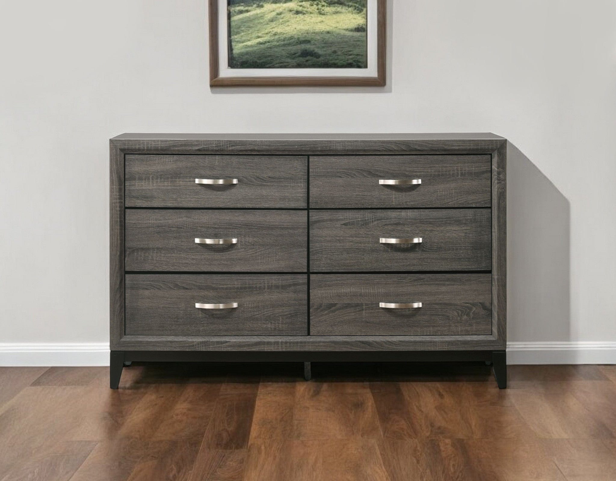 58" Gray Six Drawer - Homeroots - Flyclothing LLC