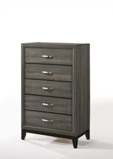 31" Gray Manufactured Wood Five Drawer Chest - Homeroots - Flyclothing LLC