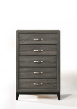 31" Gray Manufactured Wood Five Drawer Chest - Homeroots - Flyclothing LLC