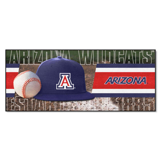 Arizona Wildcats Baseball Runner Rug - 30in. x 72in. - Arizona