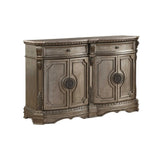 68" Champagne Solid Wood Two Drawer Sideboard - Homeroots