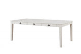 78" White Solid Wood Dining Table - Homeroots