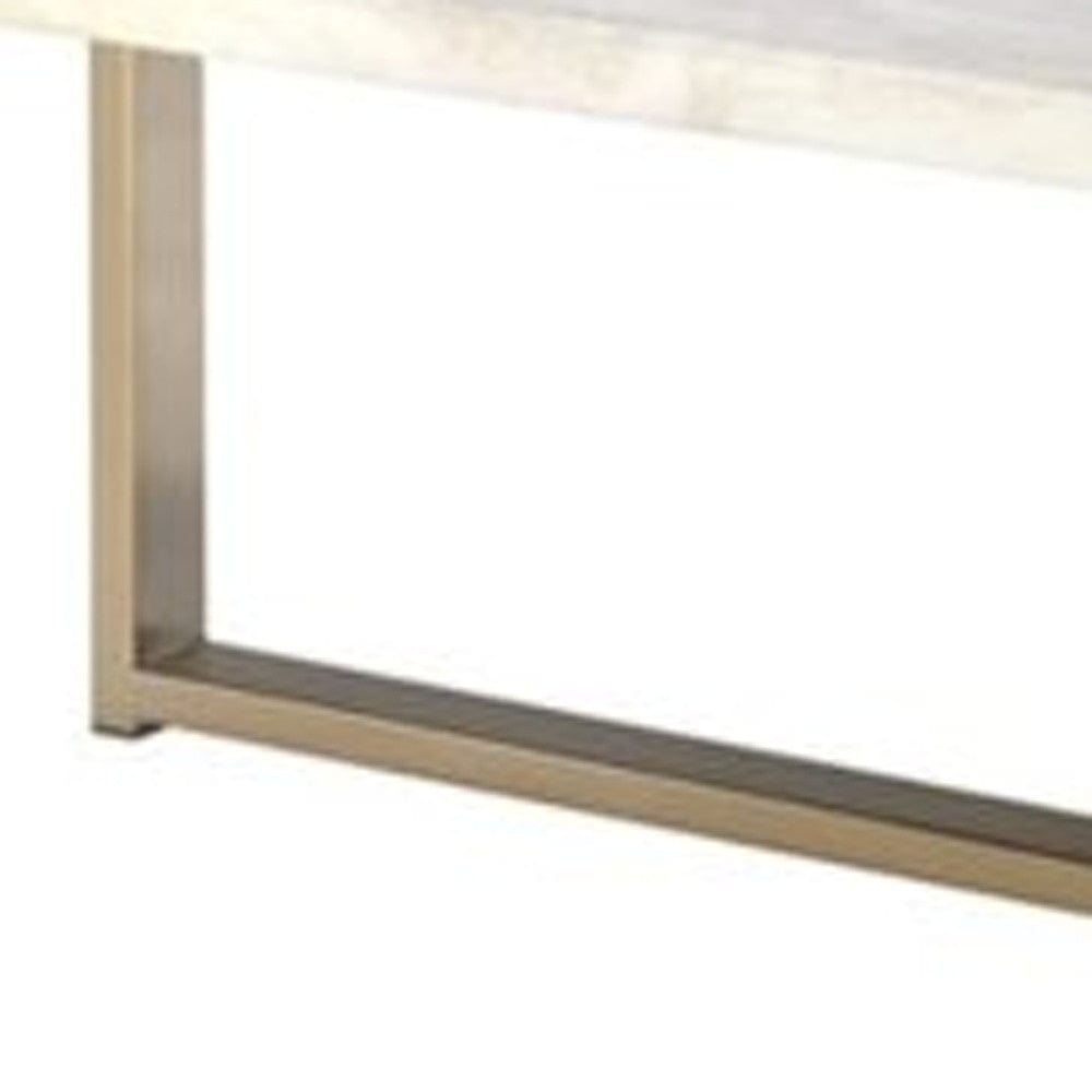 43" X 26" X 18" Chrome And White Metal Tube Coffee Table - Homeroots - Flyclothing LLC