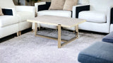 43" X 26" X 18" Chrome And White Metal Tube Coffee Table - Homeroots