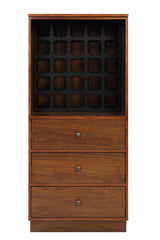 24" Brown Standard Display Stand With Three Drawers - Homeroots - Flyclothing LLC