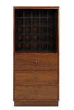 24" Brown Standard Display Stand With Three Drawers - Homeroots