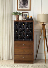 24" Brown Standard Display Stand With Three Drawers - Homeroots - Flyclothing LLC