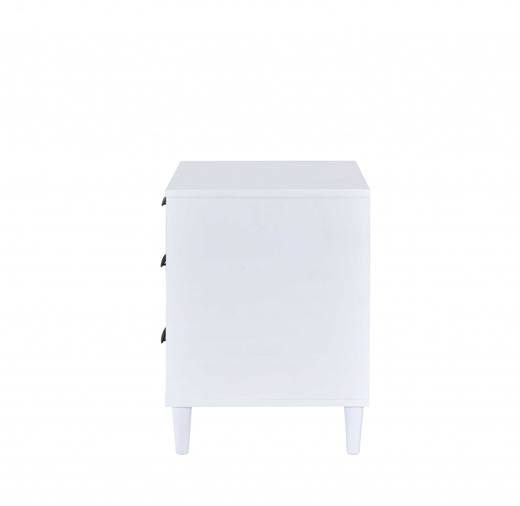 21" Brown Three Drawers Nightstand - Homeroots - Flyclothing LLC