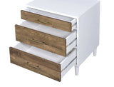 21" Brown Three Drawers Nightstand - Homeroots