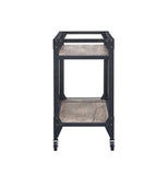 32" X 16" X 31" Black Metal Serving Cart - Homeroots