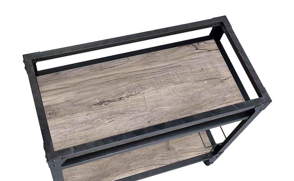 32" X 16" X 31" Black Metal Serving Cart - Homeroots - Flyclothing LLC