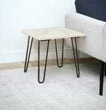 21" White Faux Marble End Table - Homeroots