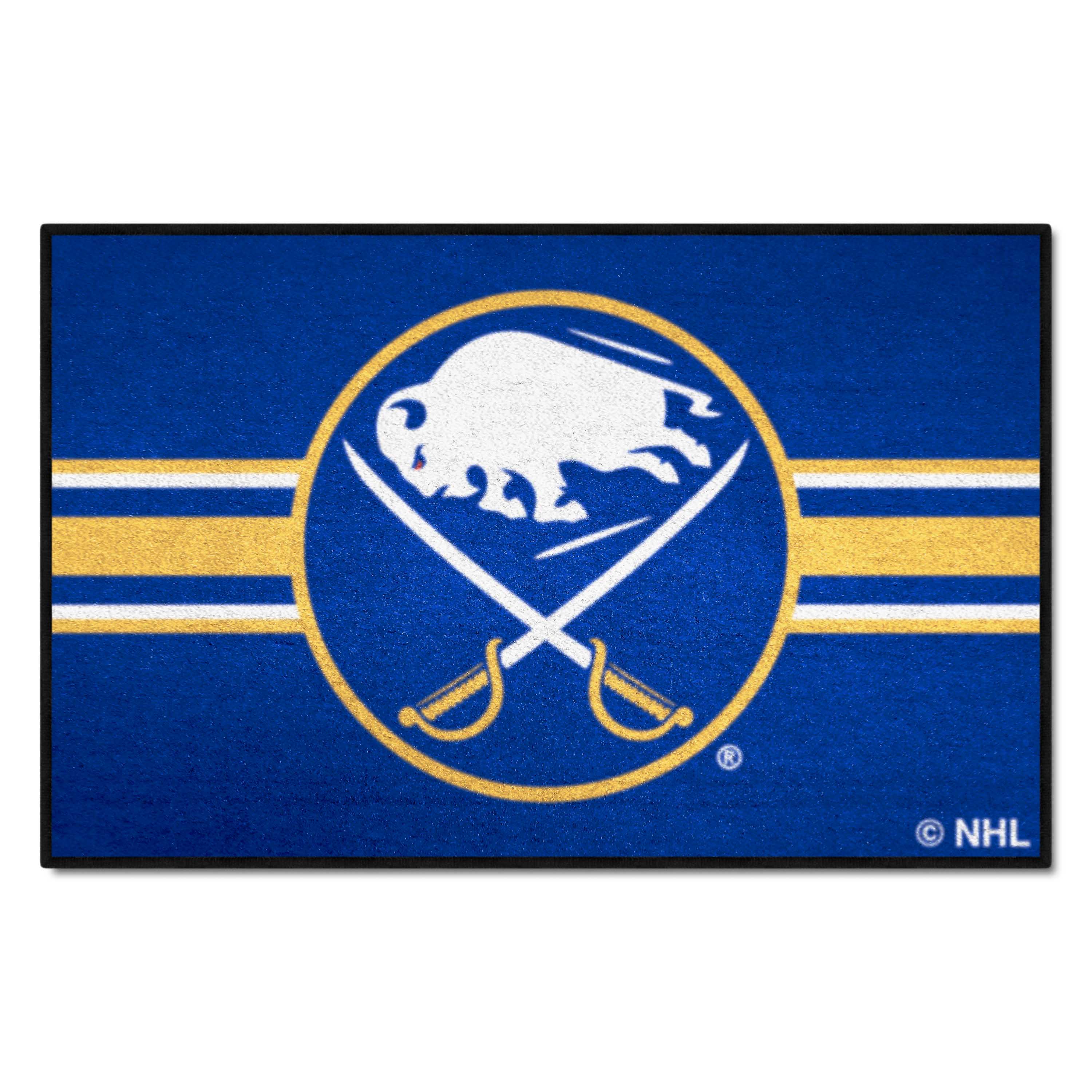 Buffalo Sabres Starter Mat Accent Rug - 19in. x 30in. Uniform Alternate Design - Buffalo Sabres