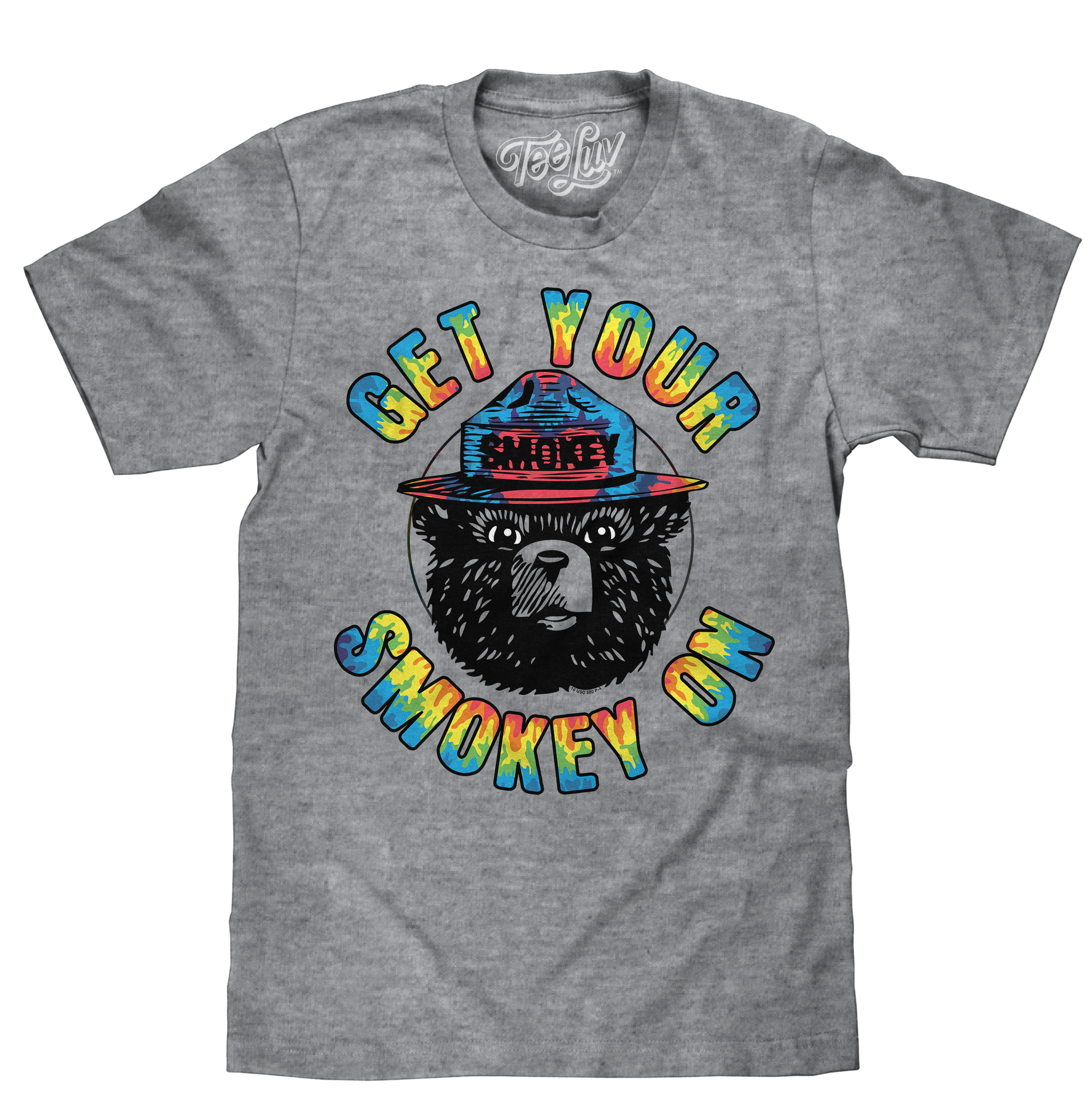 Get Your Smokey On Tie Dye T-Shirt - Gray