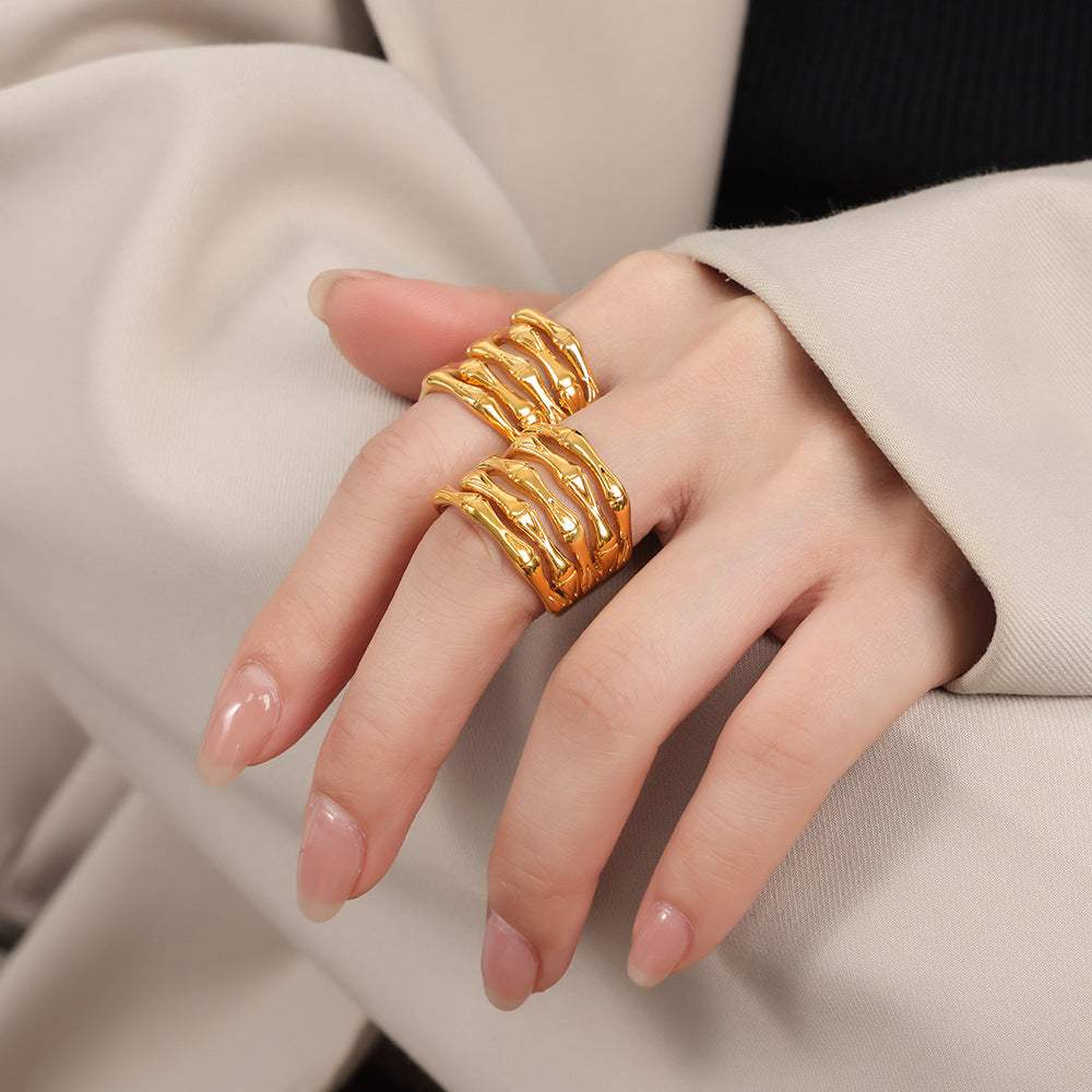 Titanium Steel Multi-Layered Ring - Trendsi - Flyclothing LLC