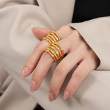 Titanium Steel Multi-Layered Ring - Trendsi - Flyclothing LLC