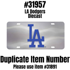 Los Angeles Dodgers 3D Stainless Steel License Plate - Los Angeles Dodgers