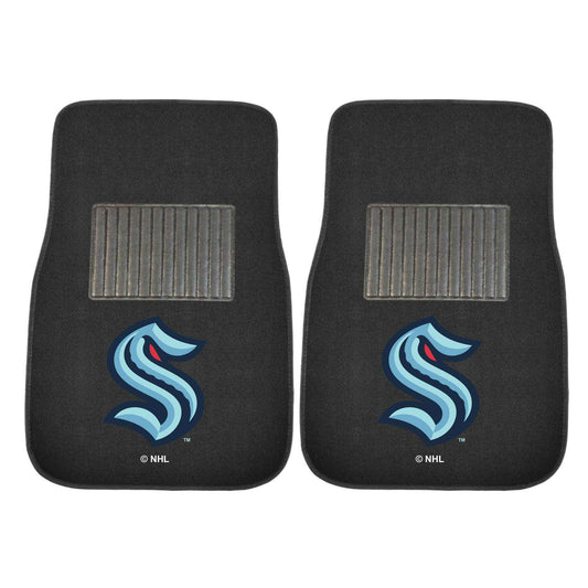 Seattle Kraken Embroidered Car Mat Set - 2 Pieces - Seattle Kraken