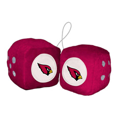 Arizona Cardinals Team Color Fuzzy Dice Décor 3" Set - Arizona Cardinals