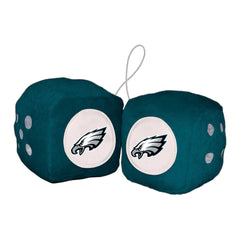 Philadelphia Eagles Team Color Fuzzy Dice Décor 3" Set - Philadelphia Eagles