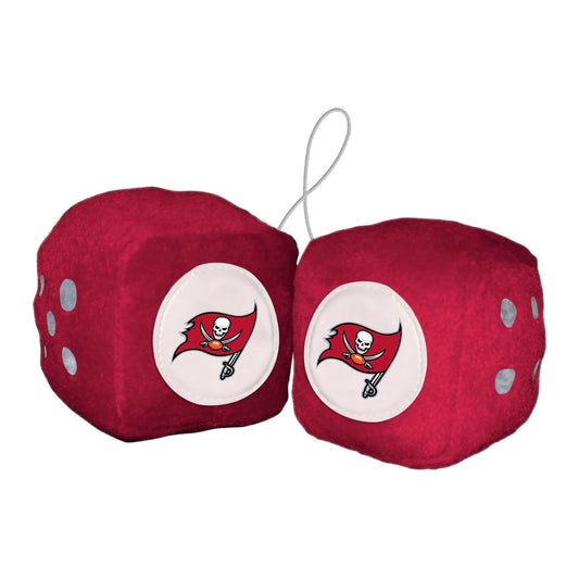 Tampa Bay Buccaneers Team Color Fuzzy Dice Décor 3" Set - Tampa Bay Buccaneers