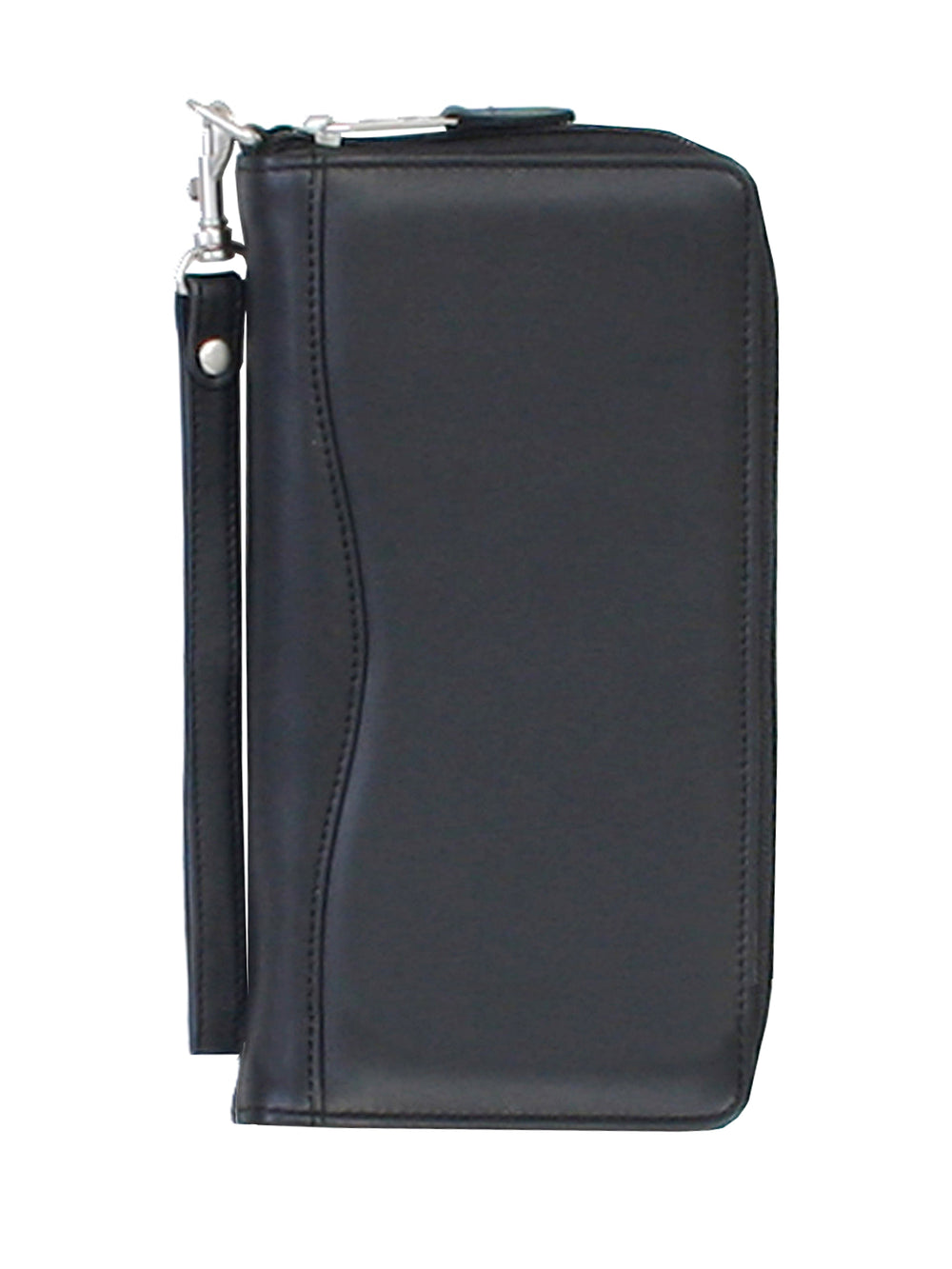 Scully Leather Black Travel Wallet With Zipper