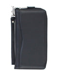 Scully Leather Black Travel Wallet With Zipper