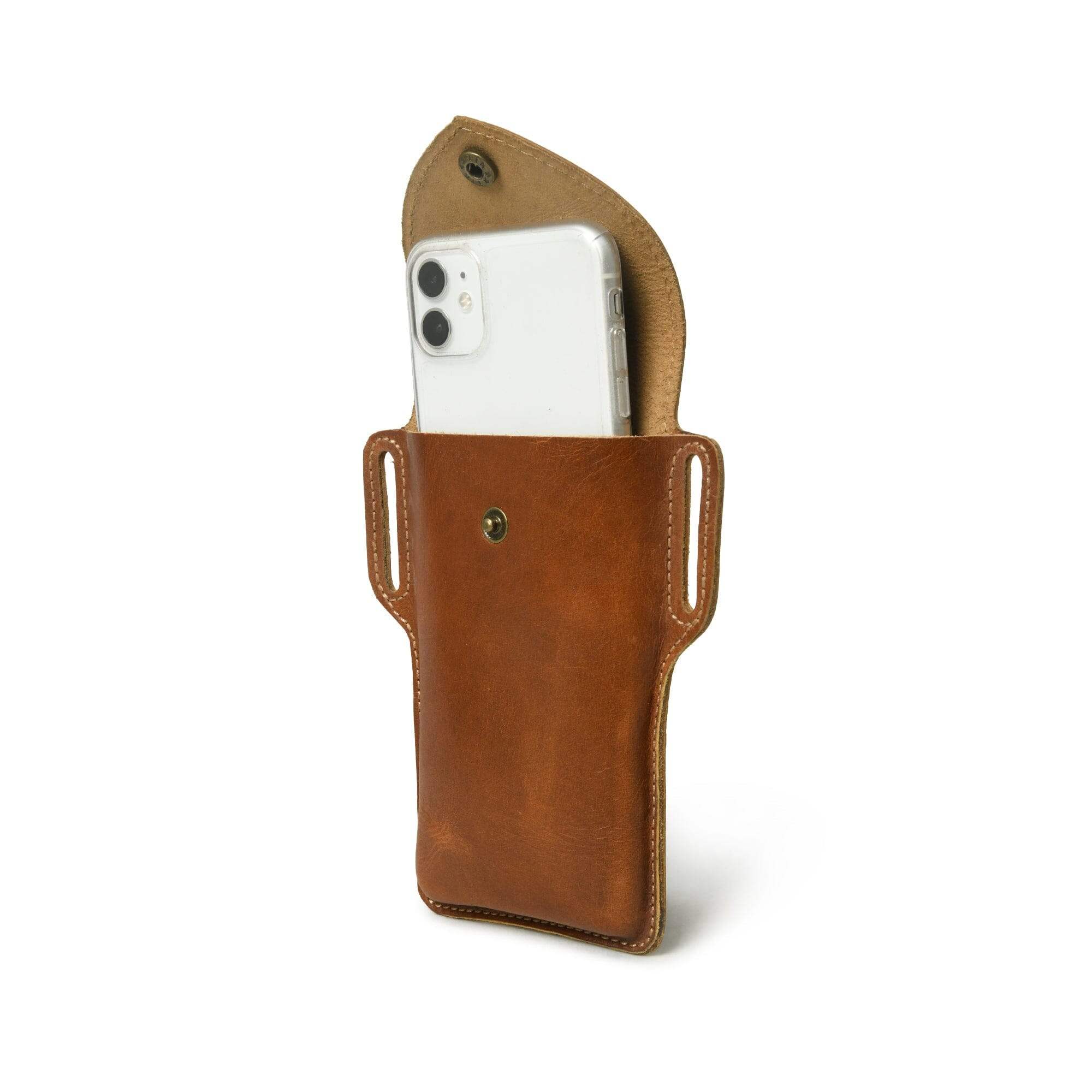 Mobile Holster Case- Tan Brown - Classy Leather Bags - Flyclothing LLC
