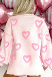 High-Low Heart Round Neck Long Sleeve Sweater - Trendsi - Flyclothing LLC