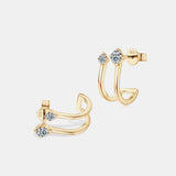 Moissanite 925 Sterling Silver C-Hoop Earrings Trendsi