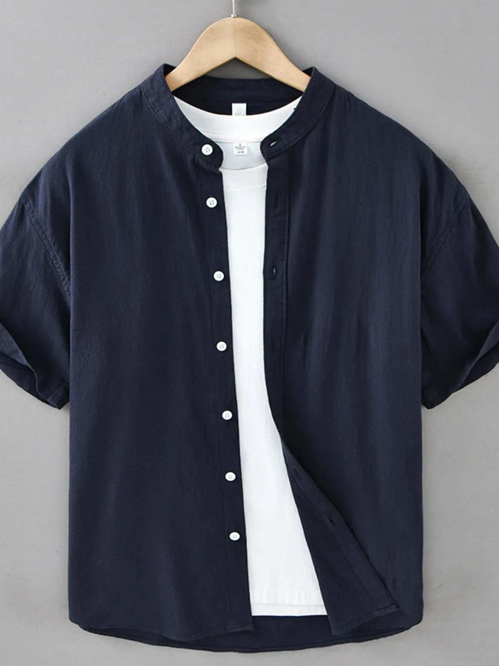 Men's Plus Size Button Up Short Sleeve Shirt - Trendsi - Flyclothing LLC