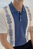 Men's Plus Size Button Detail Short Sleeve Polo - Trendsi