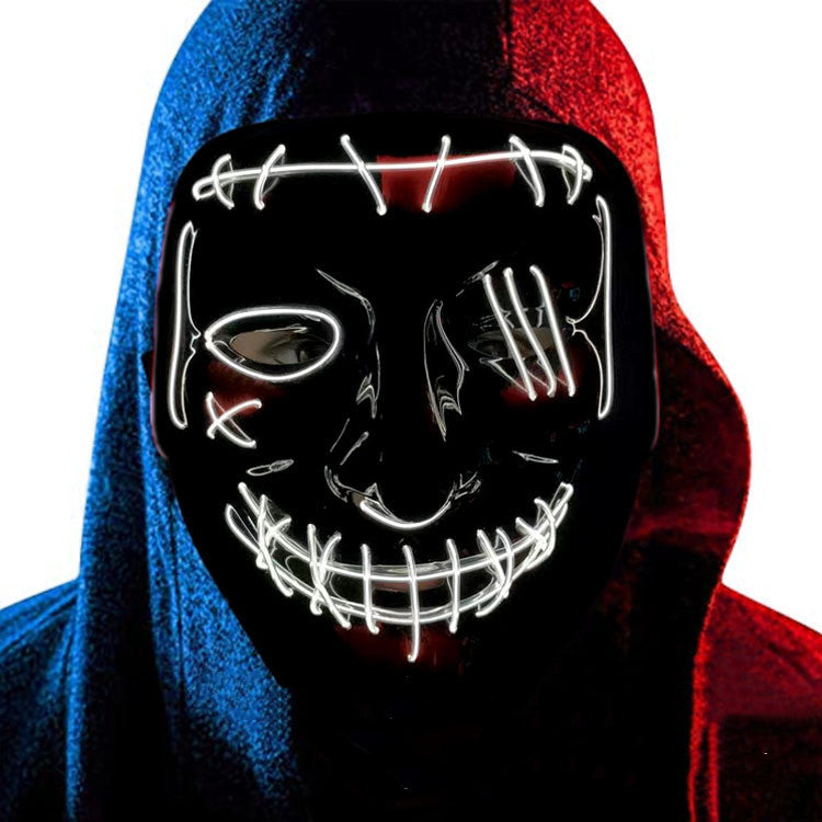 Compatible with Apple, Halloween Glowing Mask Black V Face Mask Grimace - My Store - Flyclothing LLC