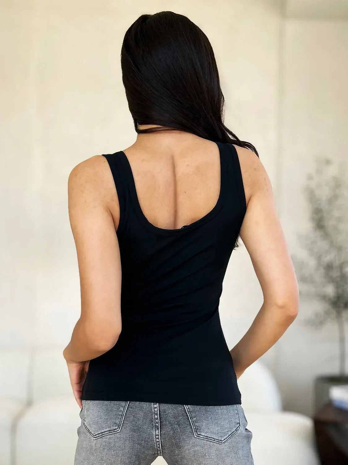 Basic Bae Full Size Square Neck Wide Strap Tank - ShopBasicbae - Flyclothing LLC
