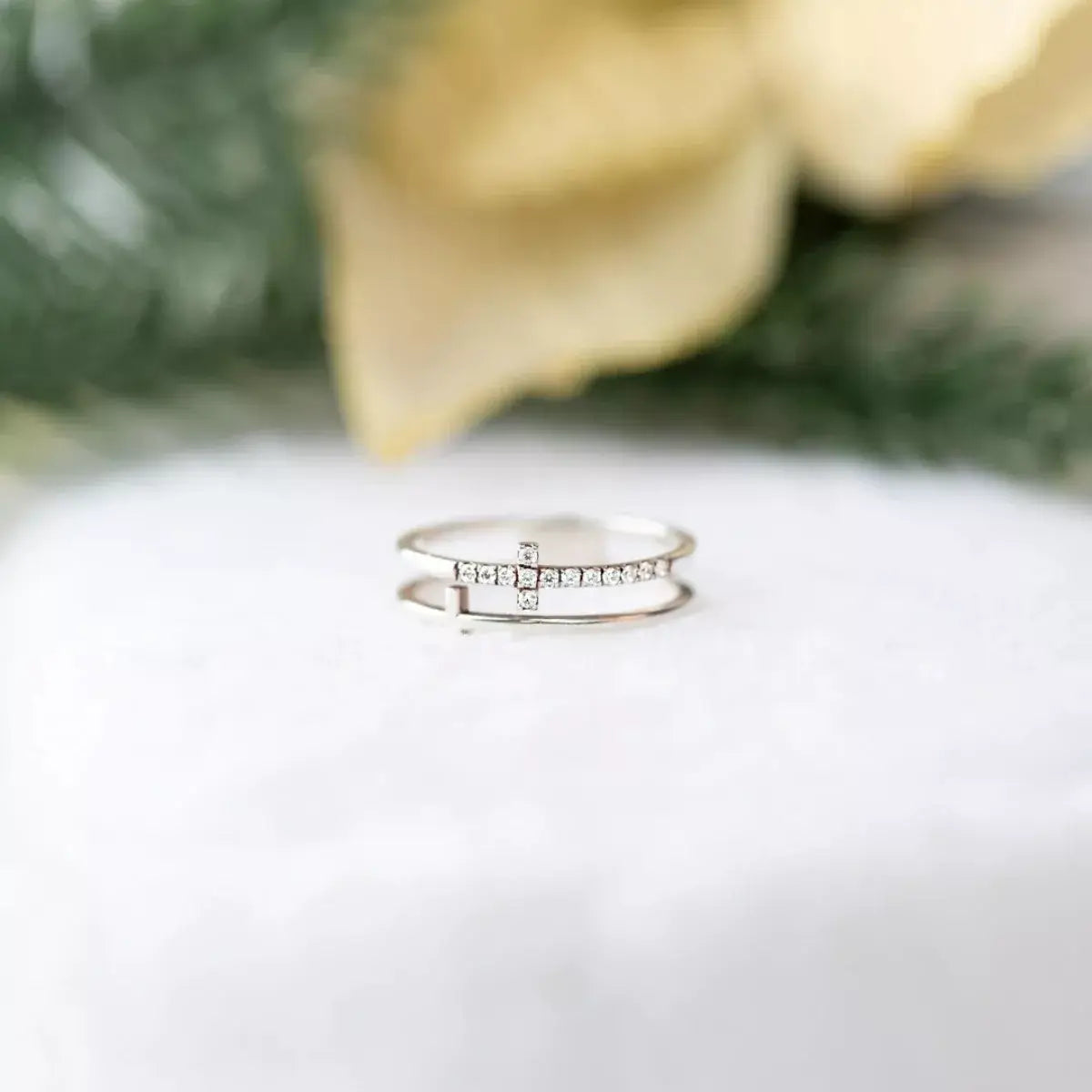 Double Band Cross Ring - Trendsi - Flyclothing LLC