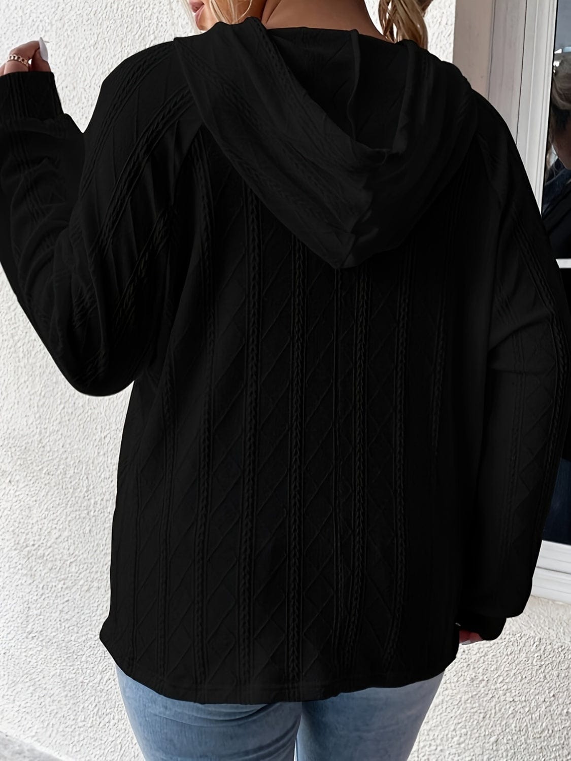 Full Size Drawstring Long Sleeve Hoodie - Trendsi