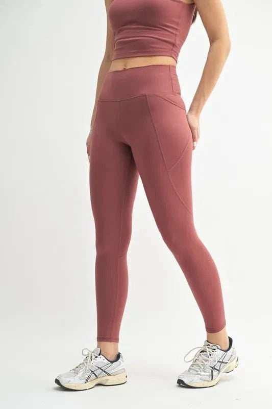 MONO B Venice Cloud Light Sculpt High-Waisted Leggings - Trendsi - Flyclothing LLC