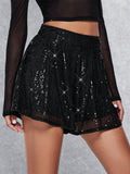 Sequin Mini Skirt - Trendsi