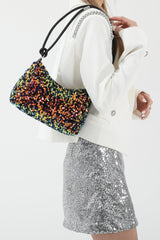 Sequin Double Strap Shoulder Bag - Trendsi