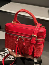 Boxy Top Handle Crossbody Bag - Trendsi - Flyclothing LLC