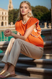 Ruffled Round Neck Knit Top - Trendsi - Flyclothing LLC
