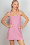 VERY J Sleeveless Active Tennis Dress with Unitard Liner Trendsi