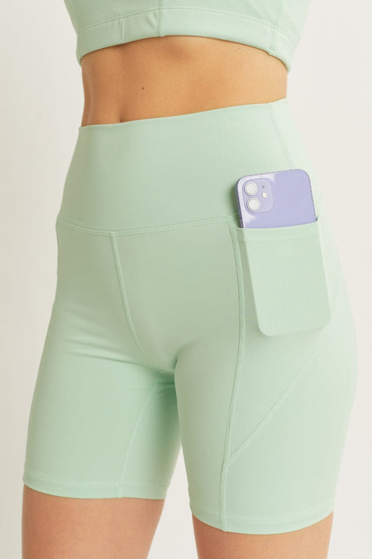 Love Tree High Waist Seam Detail Active Shorts - Trendsi