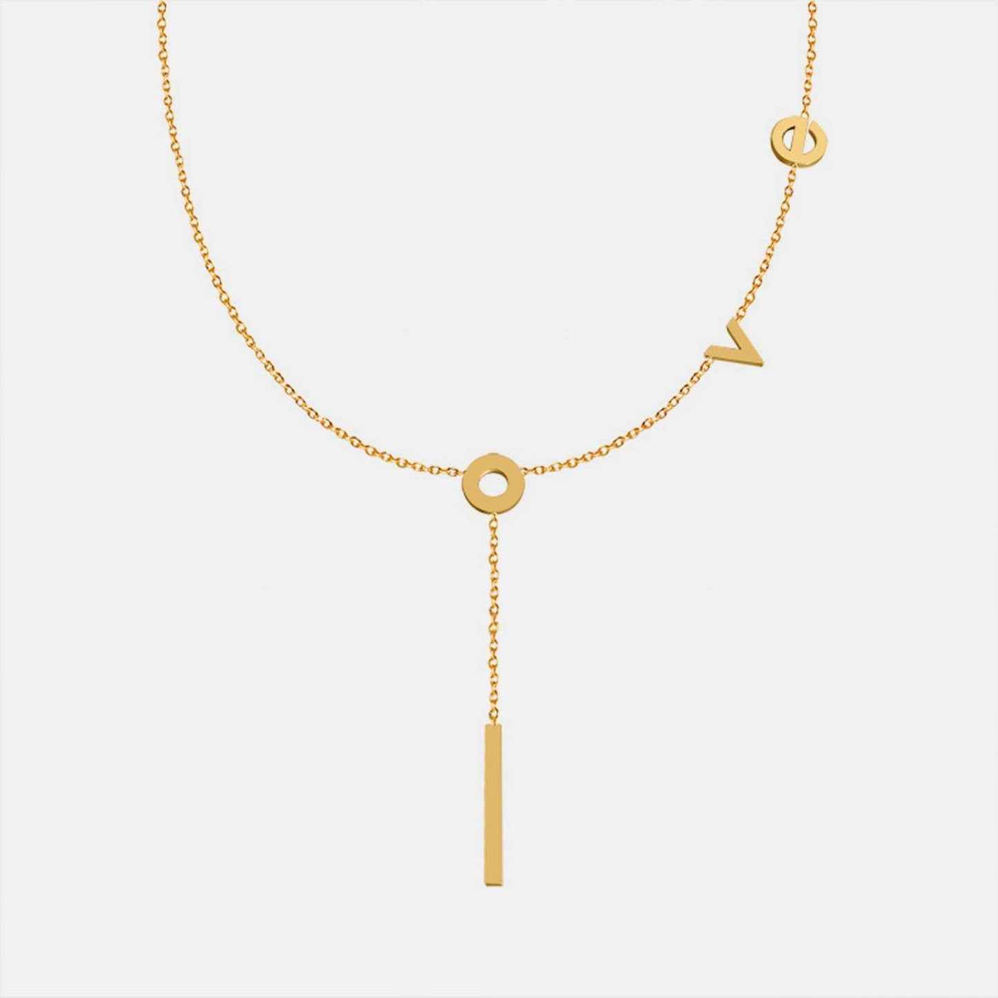Titanium Steel Letter Necklace - Trendsi - Flyclothing LLC