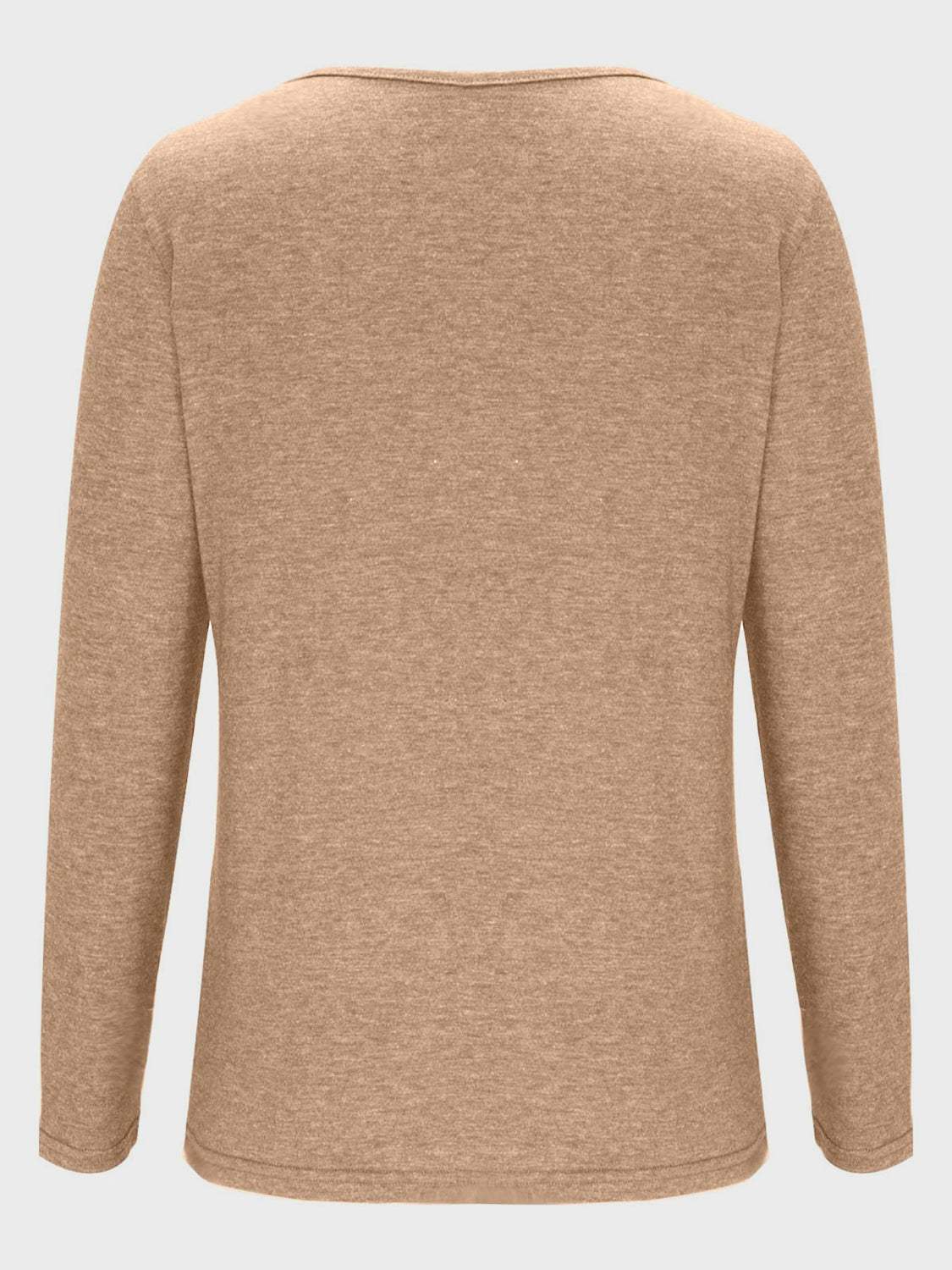 Crisscross V-Neck Long Sleeve T-Shirt - Trendsi - Flyclothing LLC