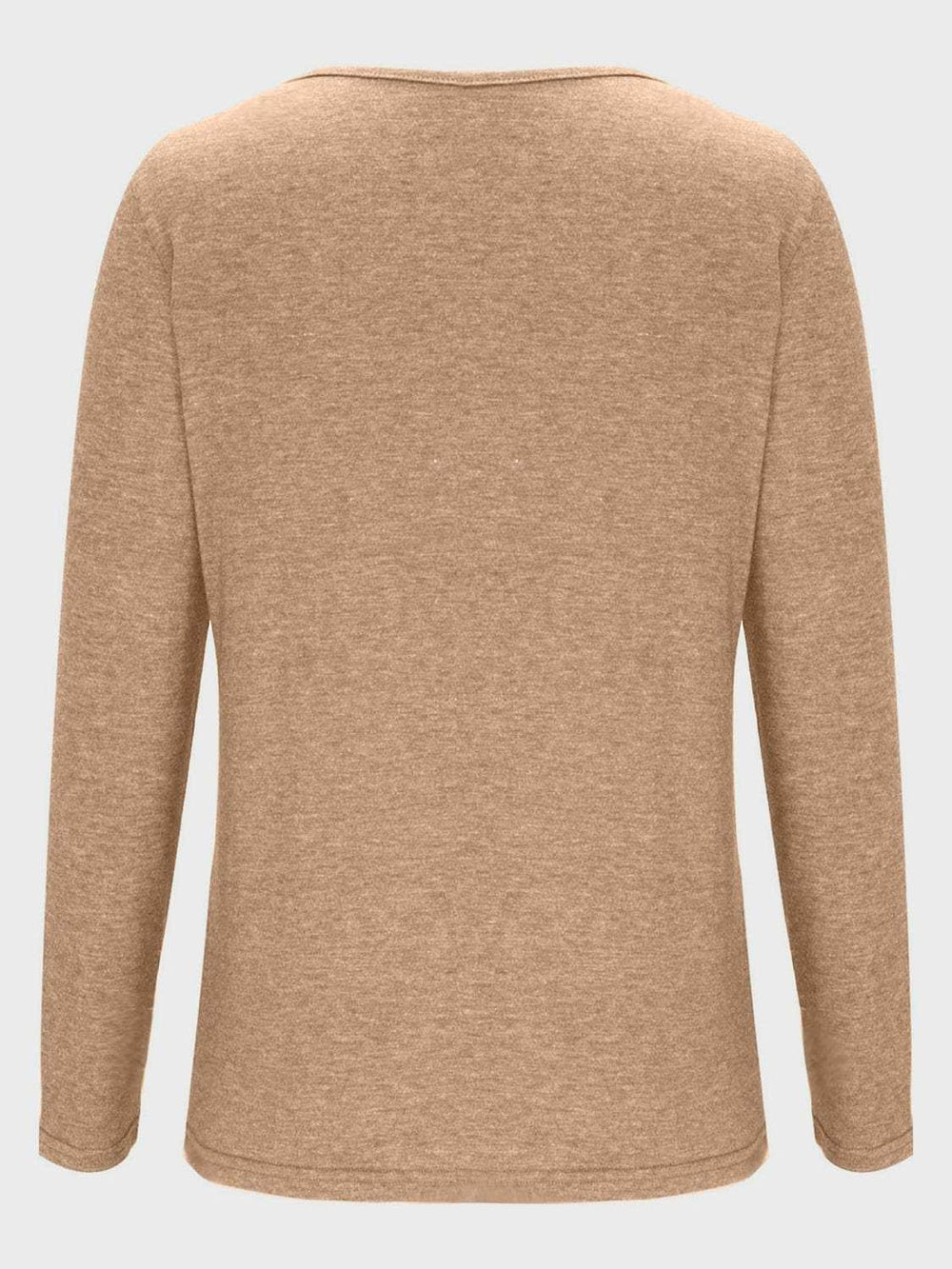 Crisscross V-Neck Long Sleeve T-Shirt - Trendsi - Flyclothing LLC